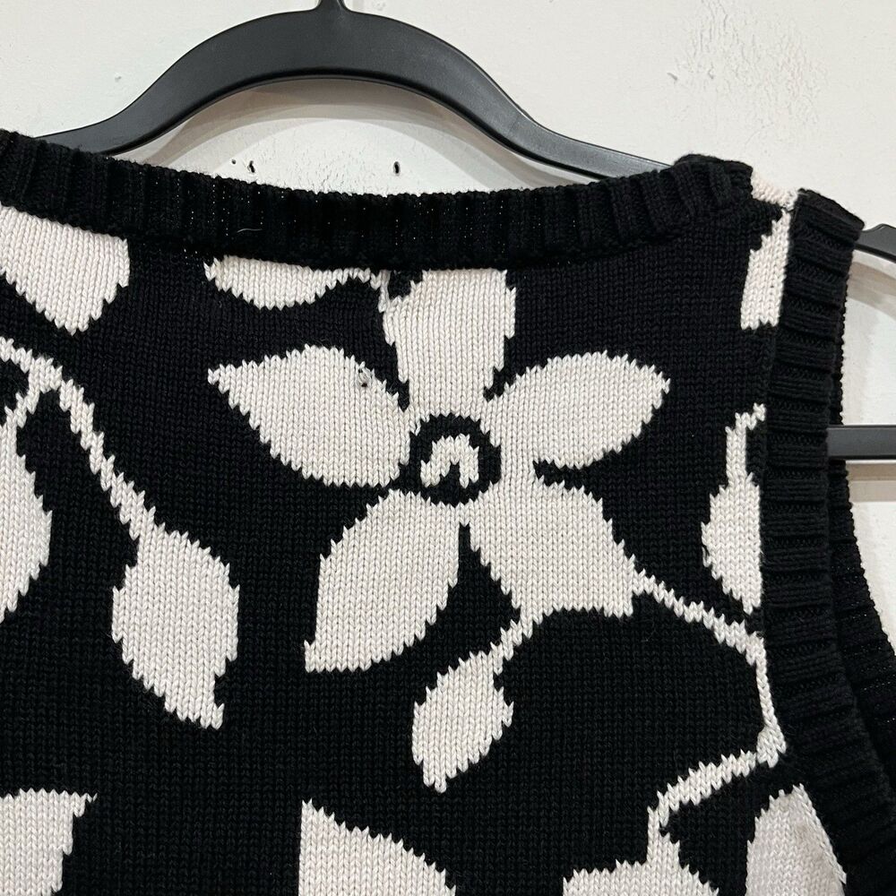 Vintage Jones New York Sport Women’s Floral Knit Sleeveless Sweater Vest Small - Picture 5 of 6